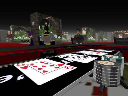Playing Poker with Batman in Second Life by John Swords, on Flickr